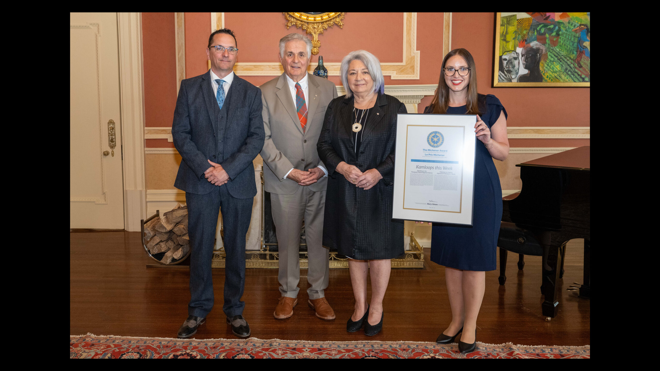 L'équipe de Kamloops This Week avec Son Excellence la très honorable Mary Simon, Gouverneure générale du Canada